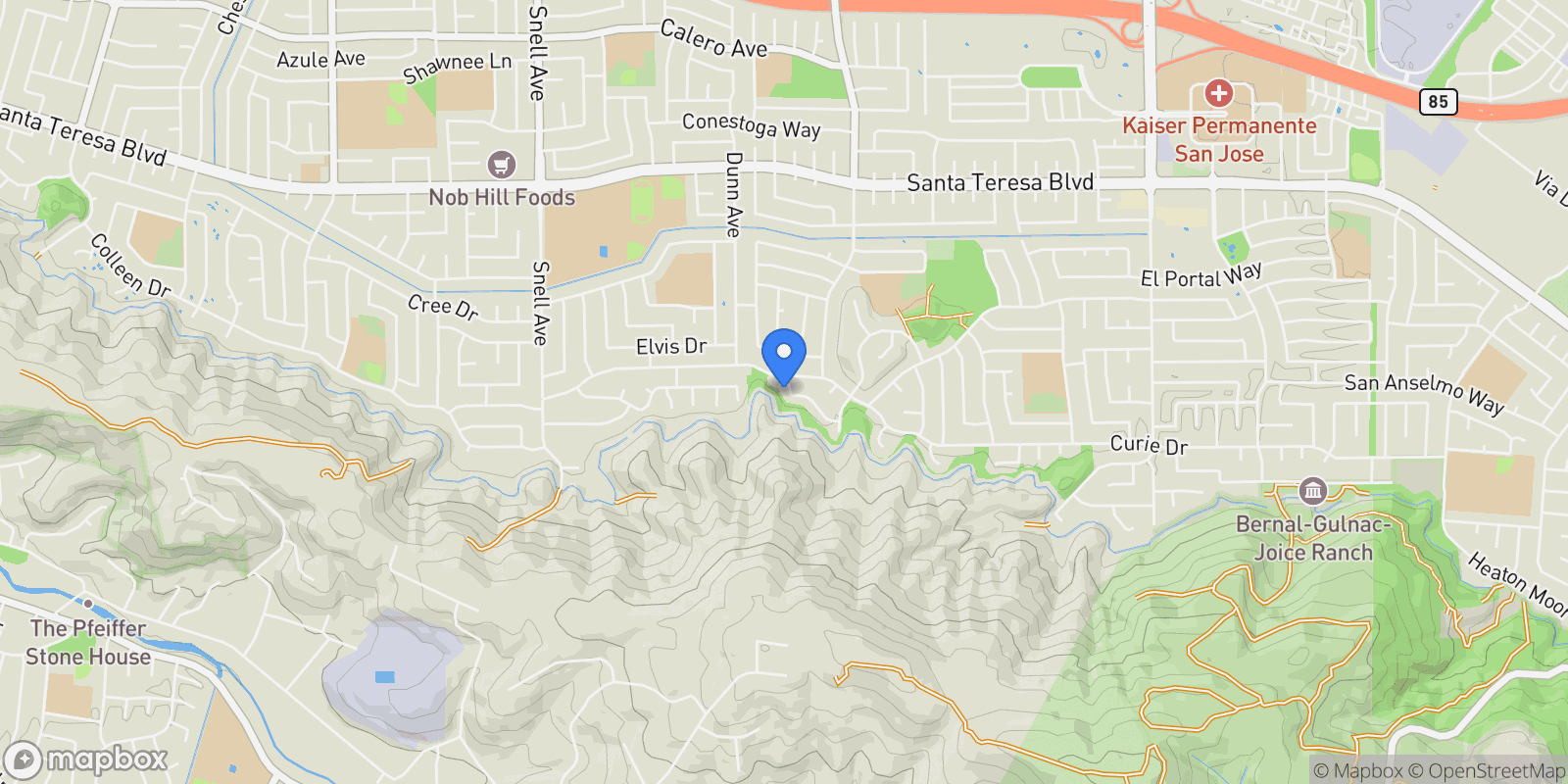 Map showing 560 Weybridge Drive, San Jose - Blossom Valley, CA 95123, San Jose, California, United States.