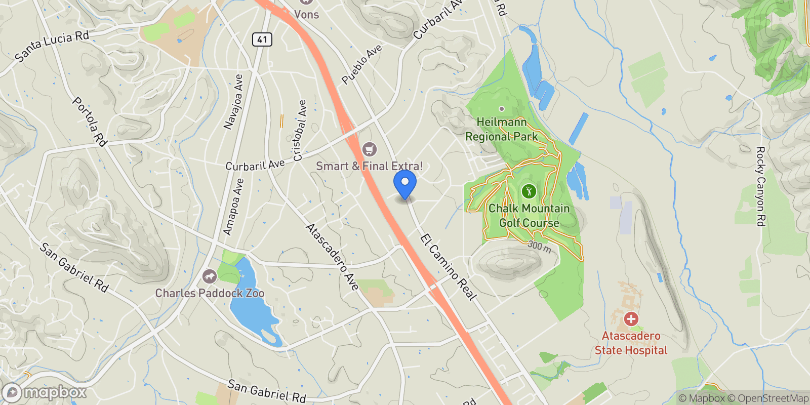 Map showing 8740 El Camino Real , Atascadero, CA 93422, Atascadero, California, United States.