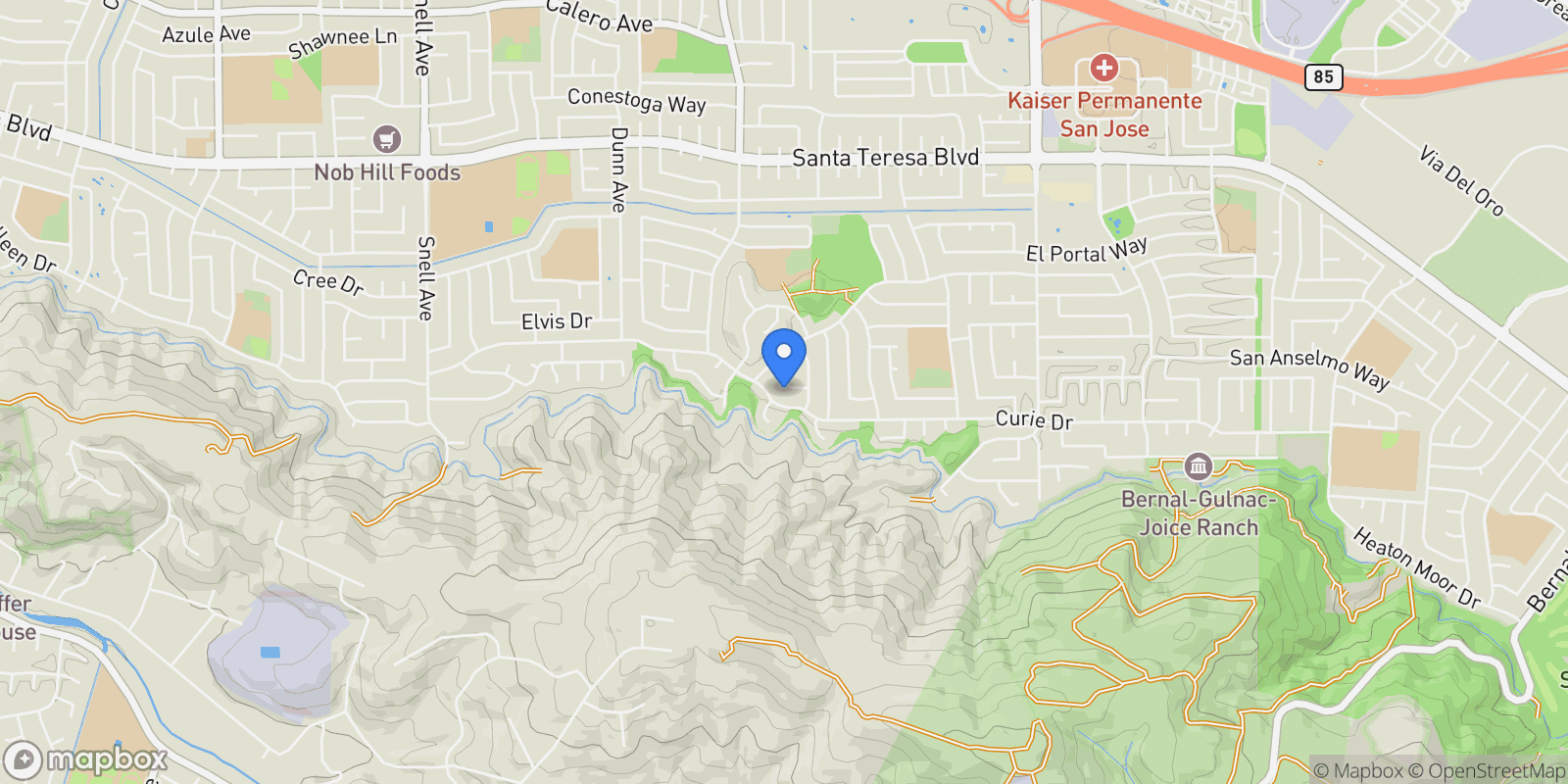 Map showing 494 Theta Court, San Jose - Blossom Valley, CA 95123, San Jose, California, United States.