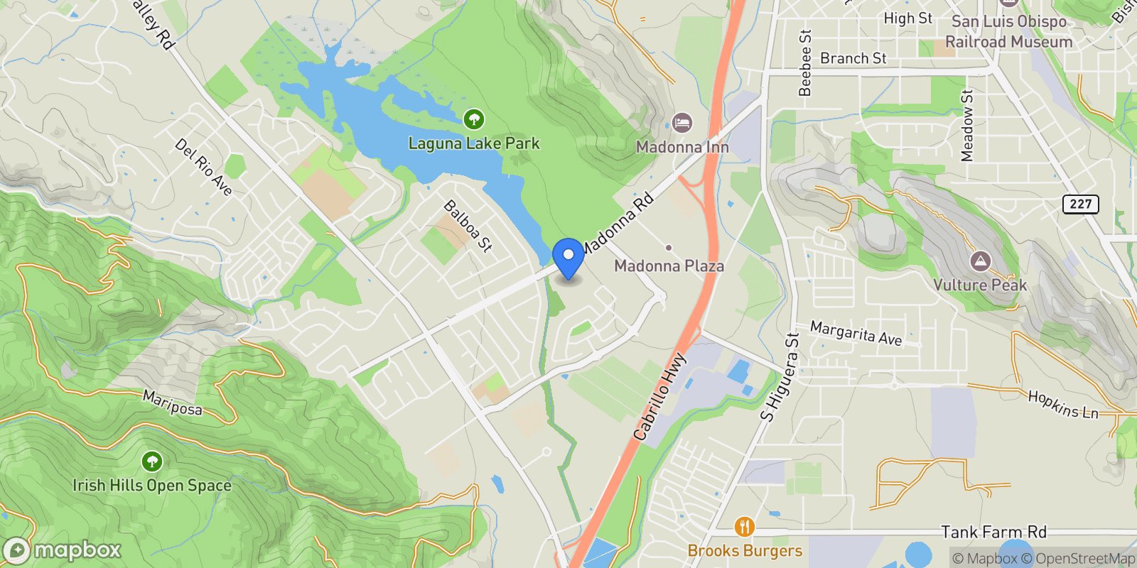 Map showing 905 Madonna Road #14 , San Luis Obispo, CA 93405, San Luis Obispo, California, United States.