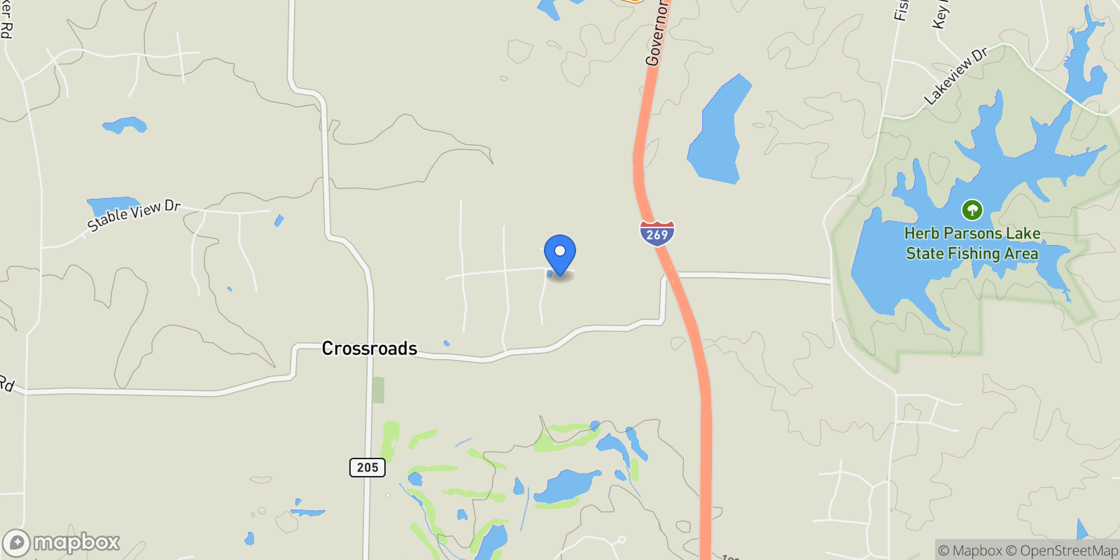 Map showing 224 S MONTEREY FARMS CV, Unincorporated, TN 38017, Collierville, Tennessee, United States.