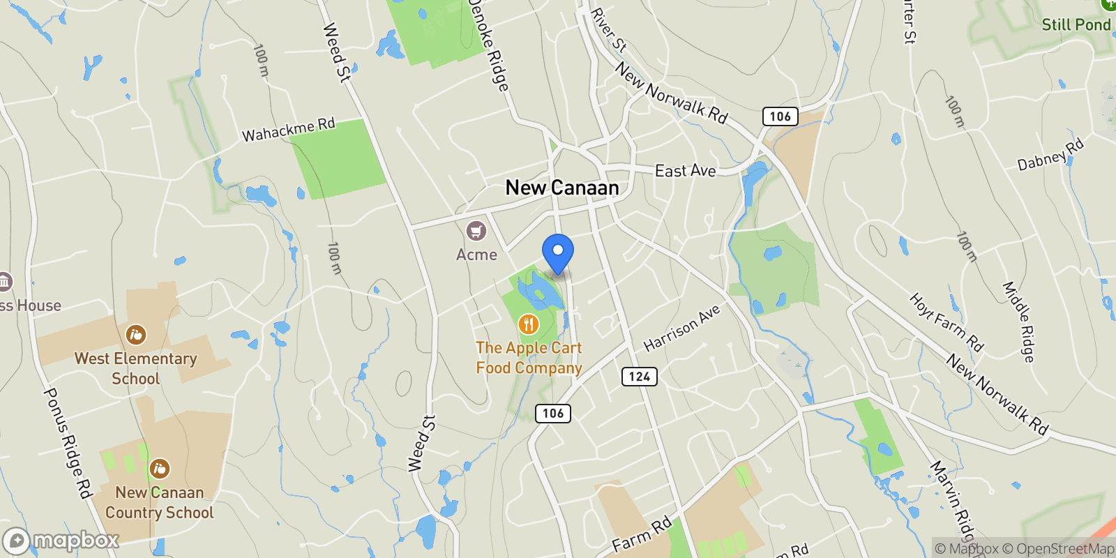 Map showing 197 Park Street 13, New Canaan, CT 06840, New Canaan, Connecticut, United States.