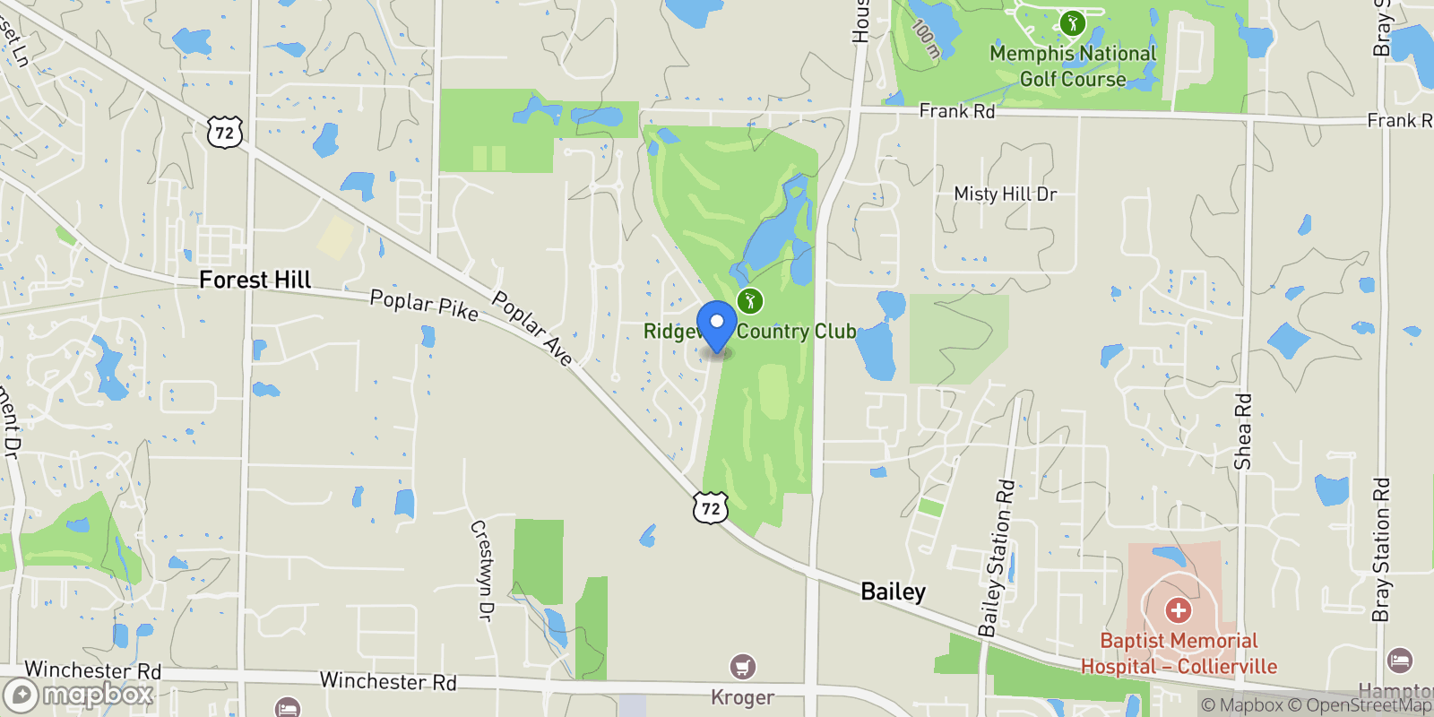 Map showing 3270 KENNEY DR, Germantown, TN 38139, Germantown, Tennessee, United States.