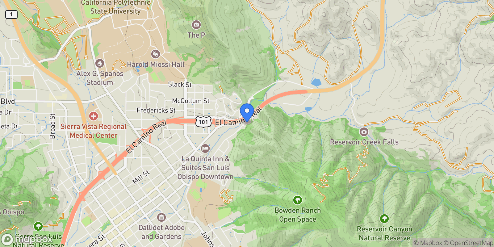 Map showing 2207 San Luis Drive , San Luis Obispo, CA 93401, San Luis Obispo, California, United States.