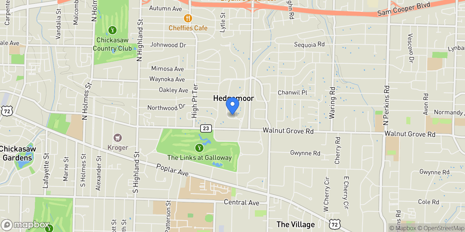 Map showing 59 DEVON WAY, Memphis, TN 38111, Memphis, Tennessee, United States.