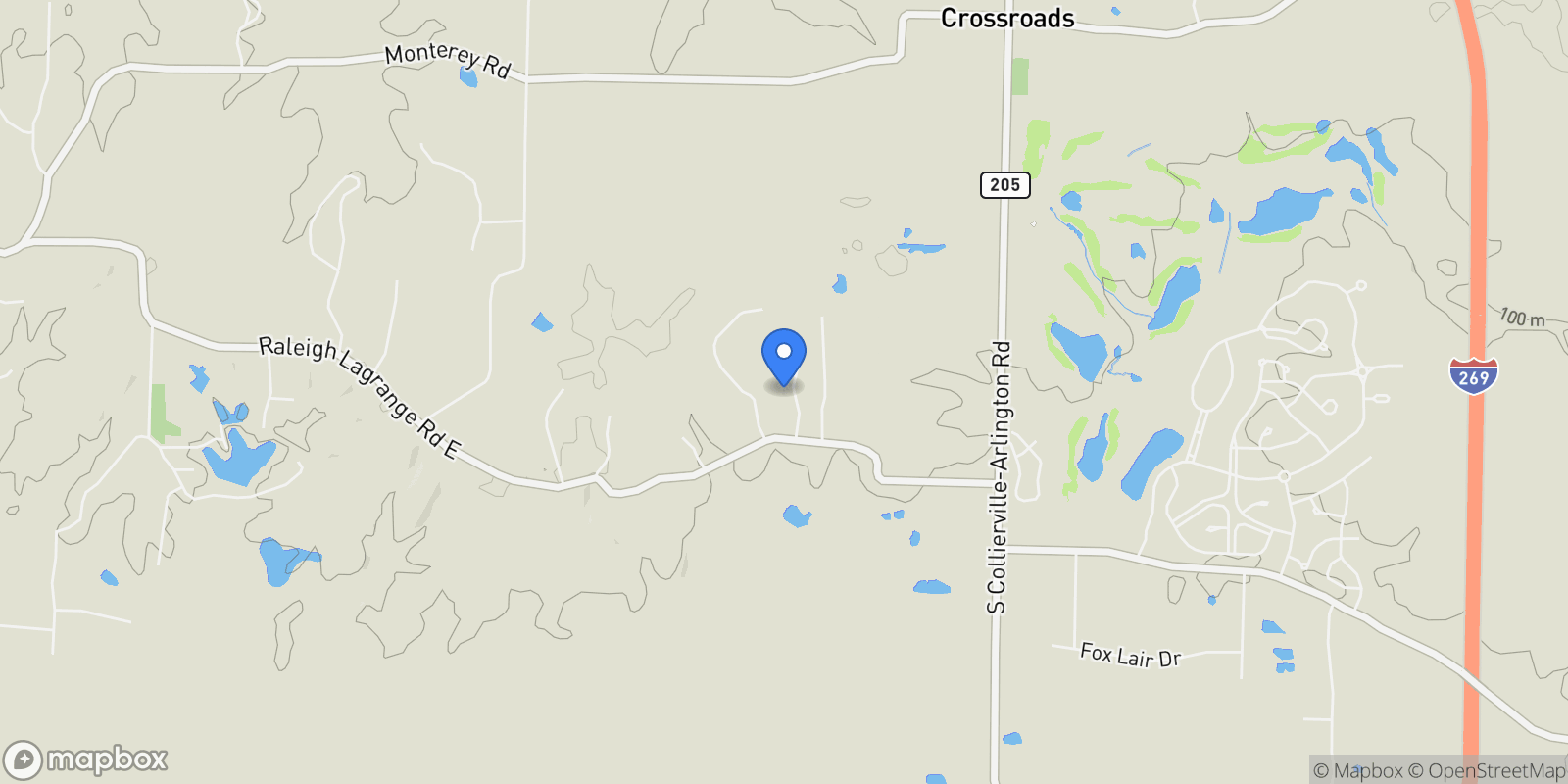 Map showing 425 BUCKLAND CV, Unicorp/Eads, TN 38028, Bartlett, Tennessee, United States.