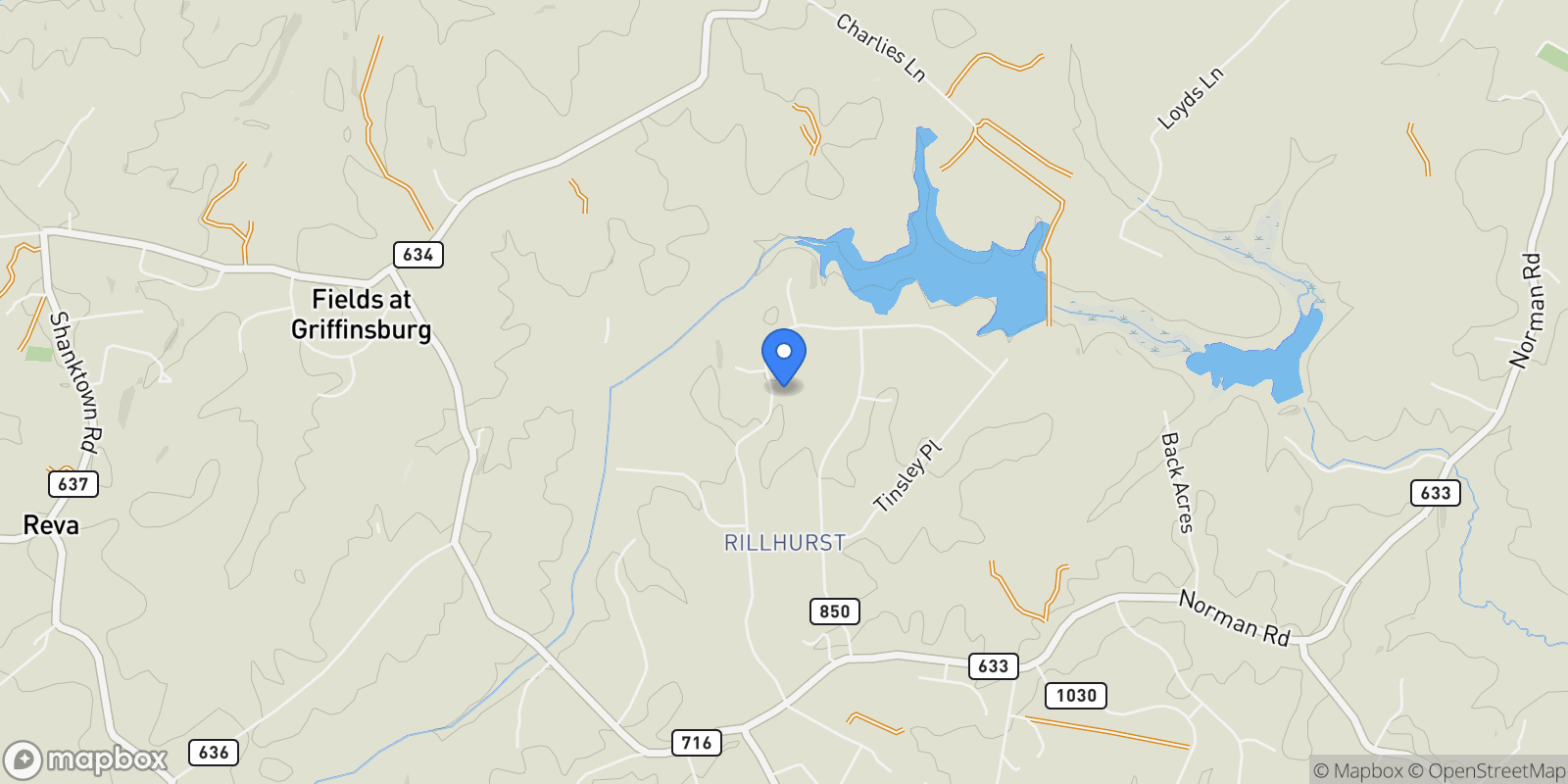 Map showing 15017 Rillhurst Drive, Culpeper, VA 22701, Culpeper, Virginia, United States.