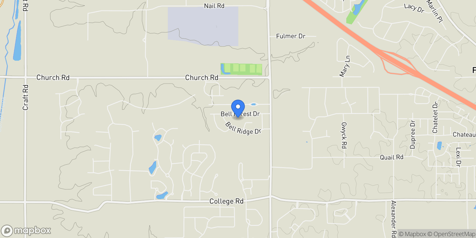 Map showing 4686 Crystal Springs Cove, Olive Branch, MS 38654, Olive Branch, Mississippi, United States.