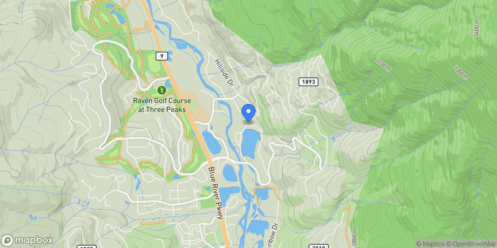 Map showing 468 Fly Line Dr, Silverthorne, Colorado, United States.