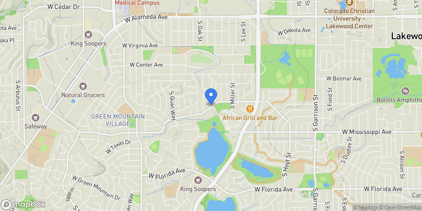 Map showing 894 S Nelson Way , Lakewood, CO 80226, Lakewood, Colorado, United States.