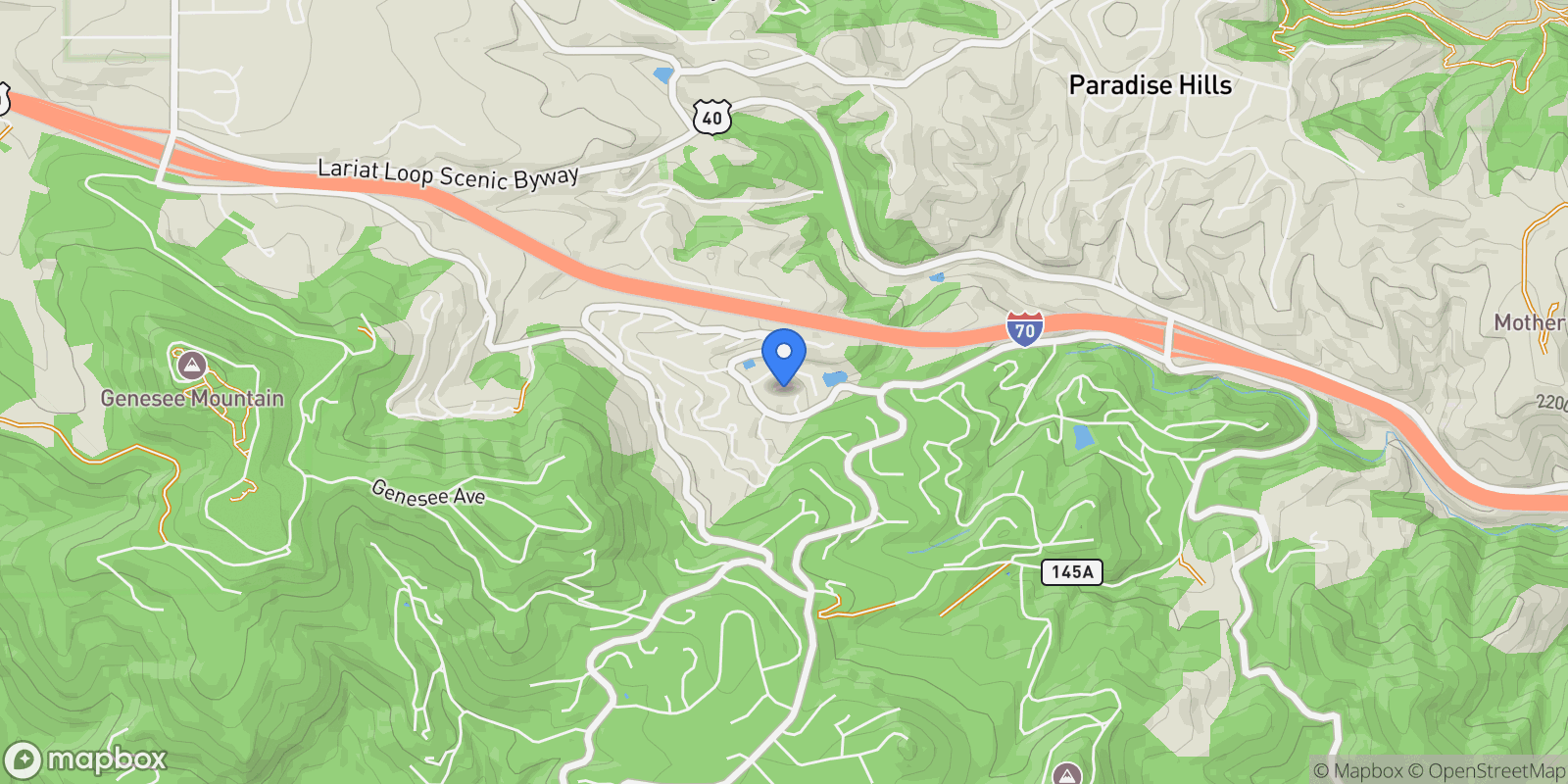 Map showing 23624 Pondview Place Unit# G, Golden, CO 80401, Golden, Colorado, United States.