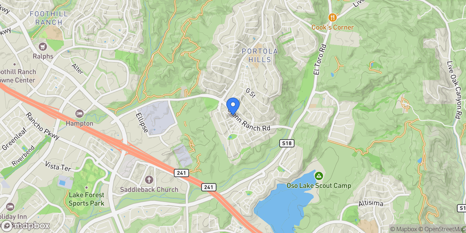 Map showing 506 Deeann, Trabuco Canyon, California, United States.