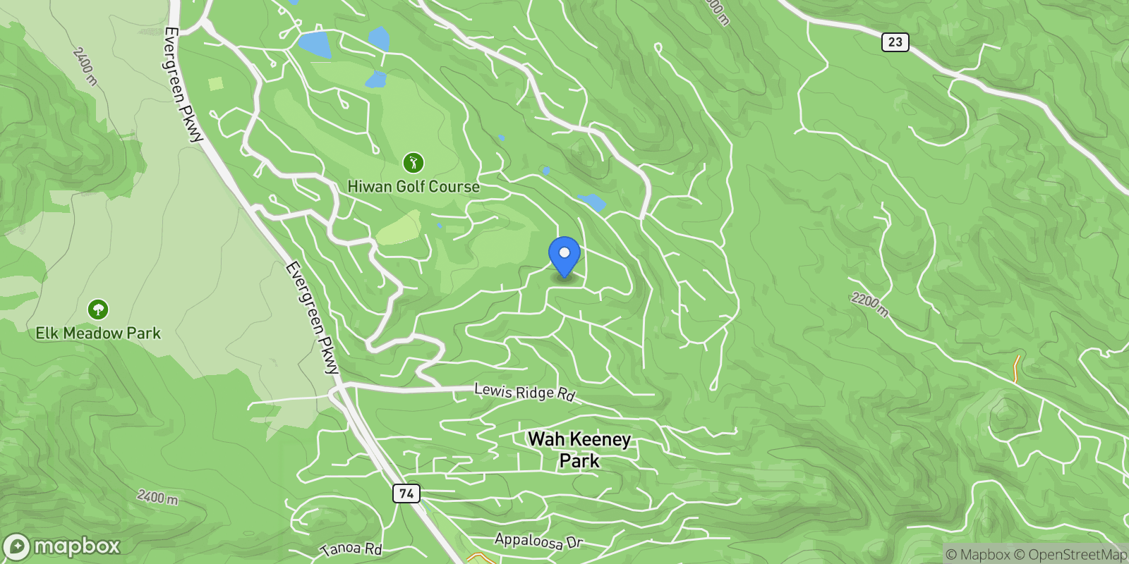 Map showing 32329 Inverness Drive , Evergreen, CO 80439, Evergreen, Colorado, United States.