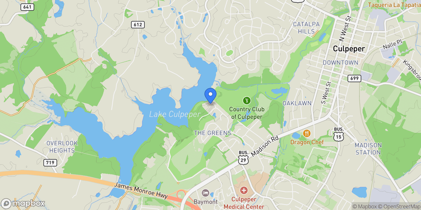 Map showing 2175 December Court , Culpeper, VA 22701, Culpeper, Virginia, United States.