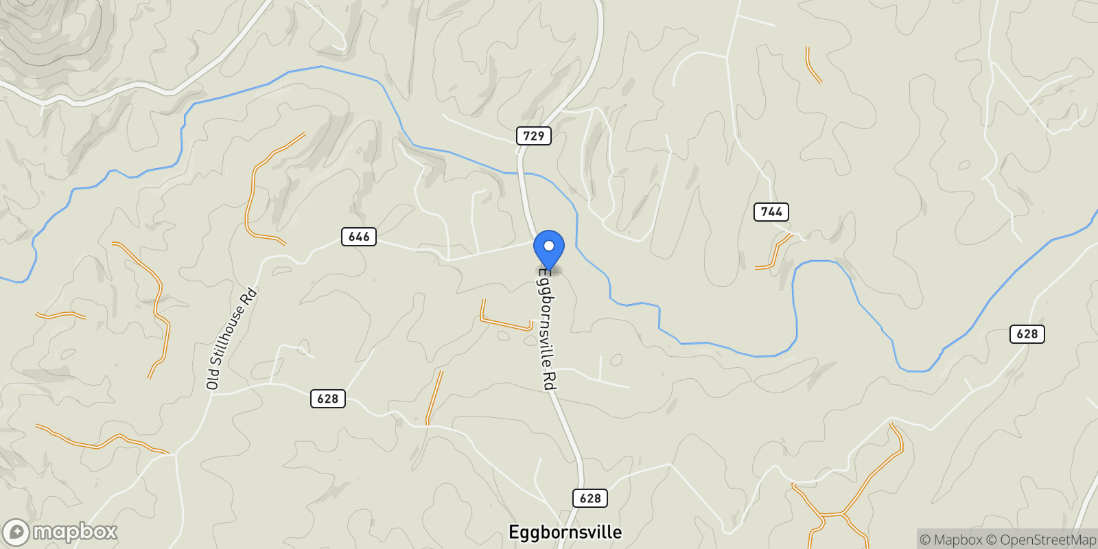 Map showing LOT 1 Eggbornsville Road, Rixeyville, VA 22737, Rixeyville, Virginia, United States.