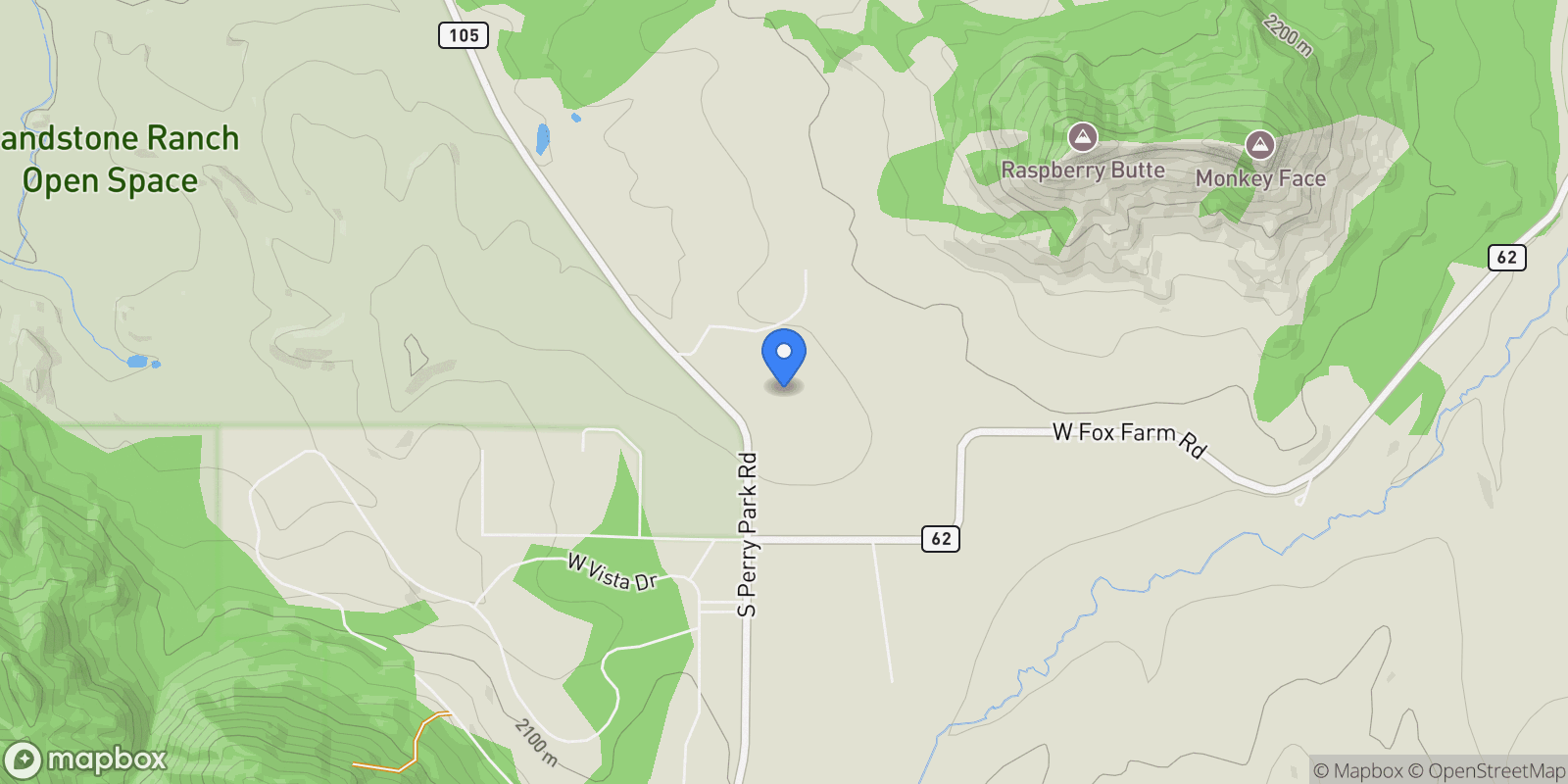Map showing 341-441 Fox Farm Road , Larkspur, CO 80118, Larkspur, CO, United States.