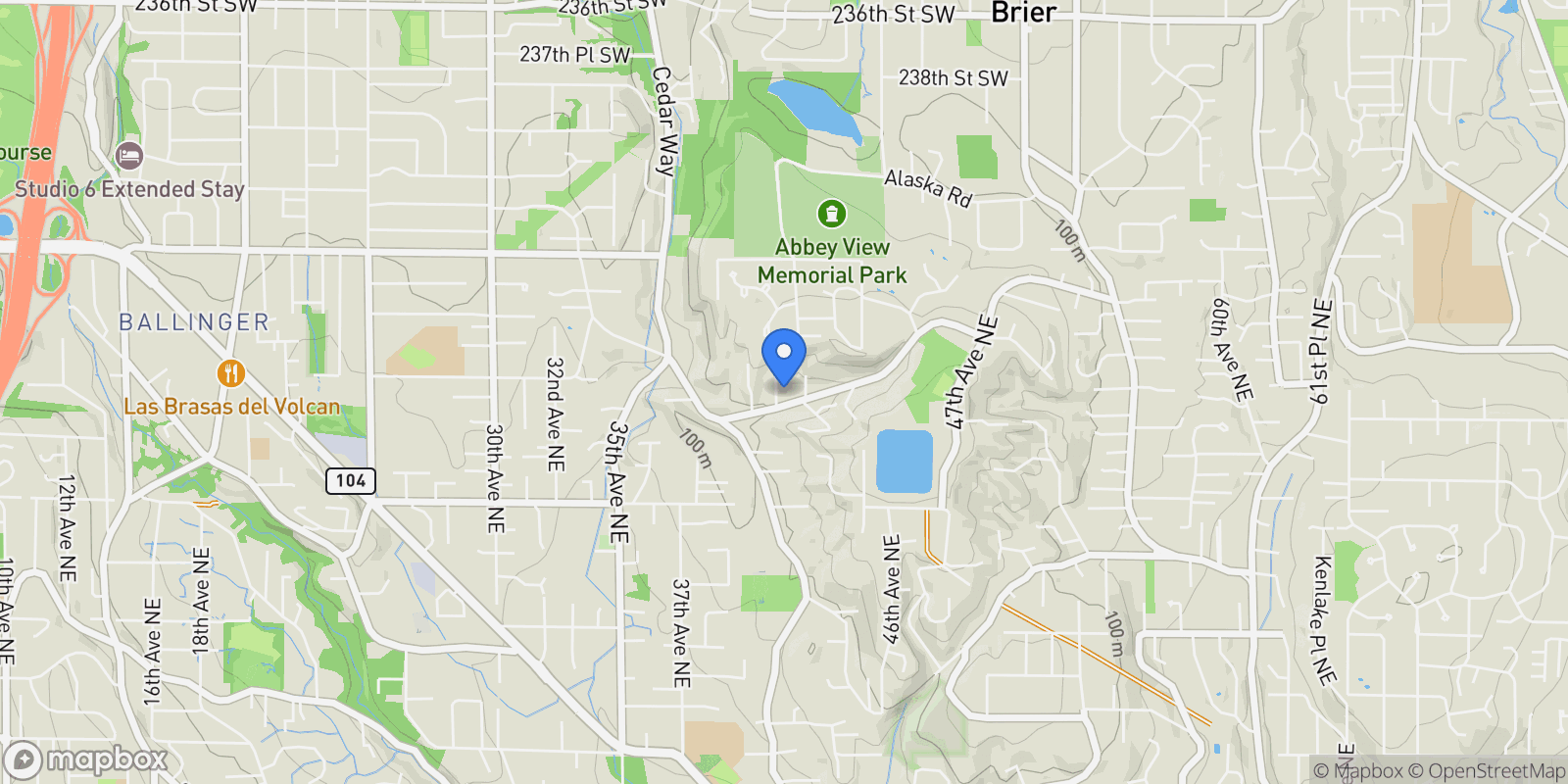 Map showing 19714 41st Avenue NE, Lake Forest Park, Washington, United States.