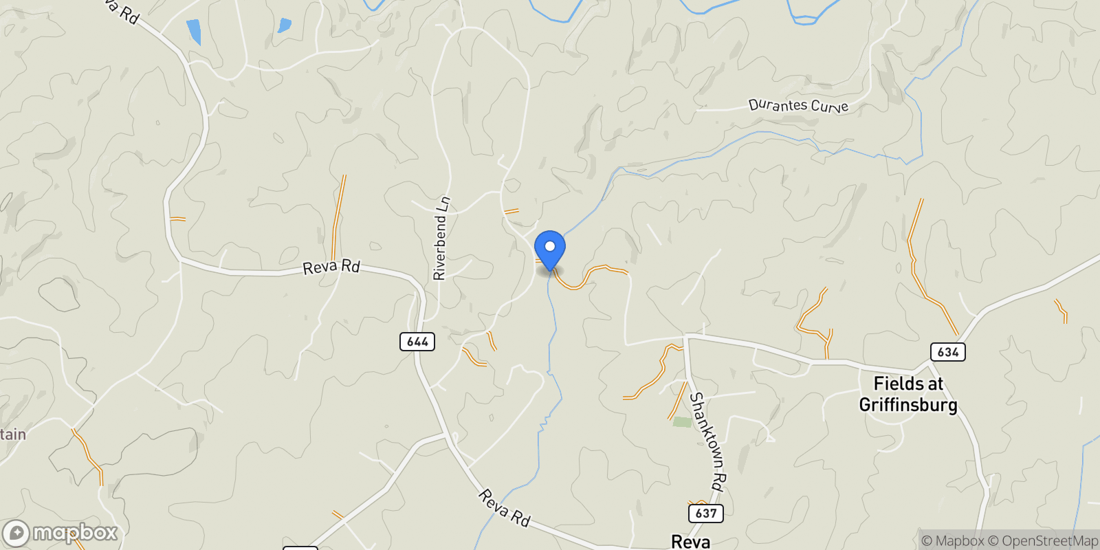 Map showing LOT A 12 AC Kovi Ridge Trail, Reva, VA 22735, Reva, Virginia, United States.