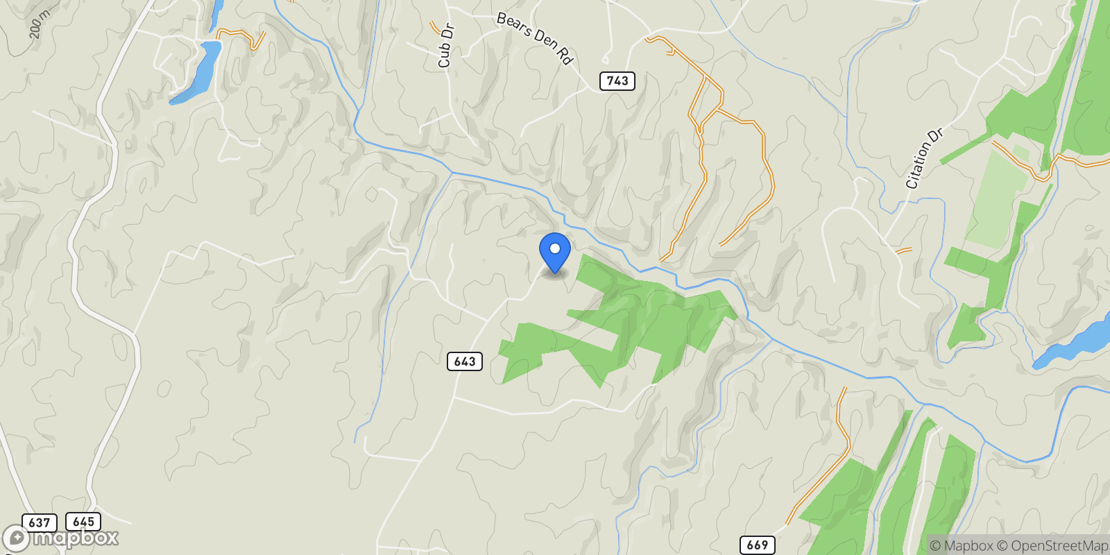 Map showing 436 Hinsons Ford Lane, Amissville, VA 20106, Amissville, Virginia, United States.
