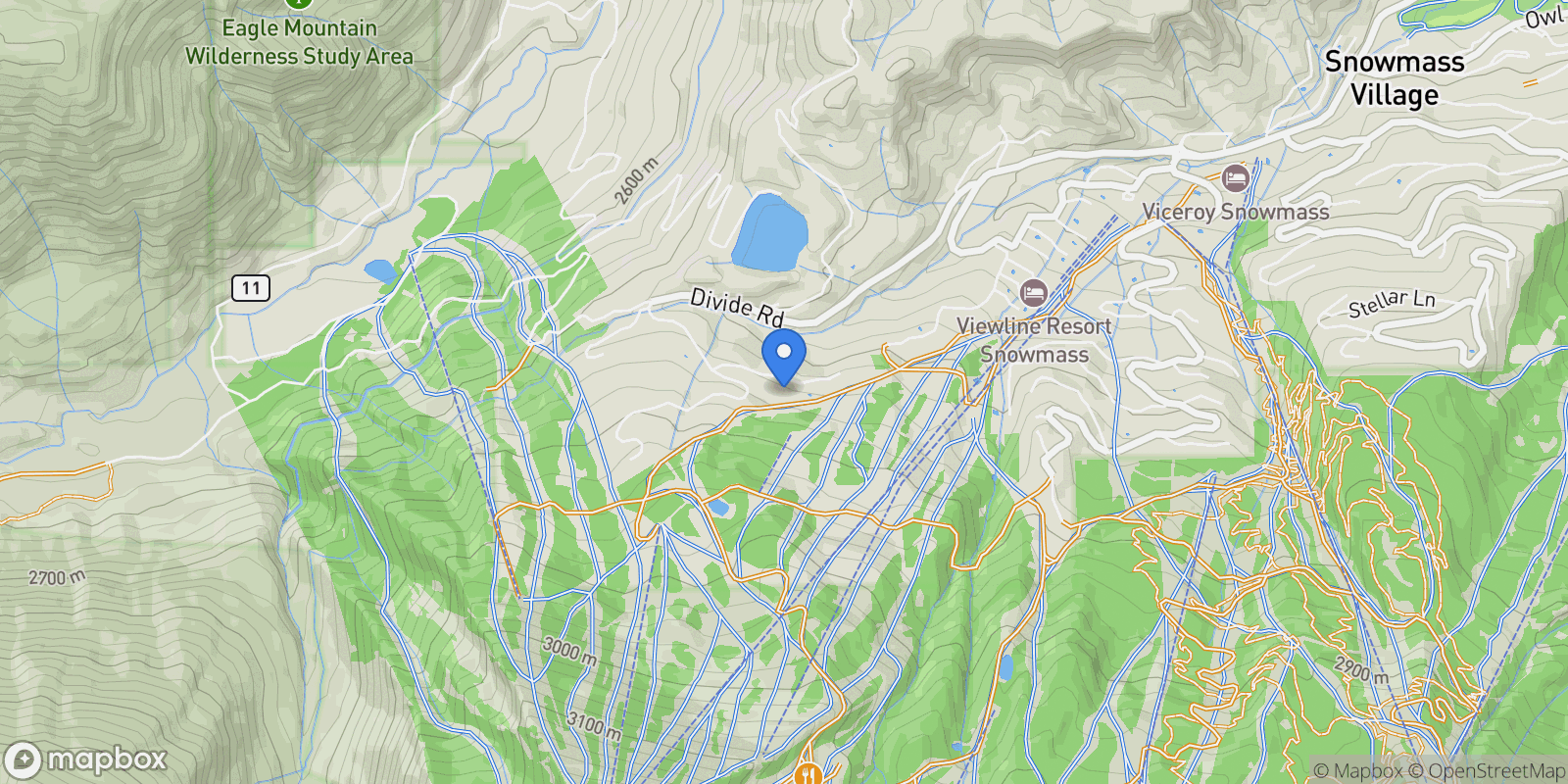Map showing 189 Aspen Way, Snowmass Village, Colorado, United States.
