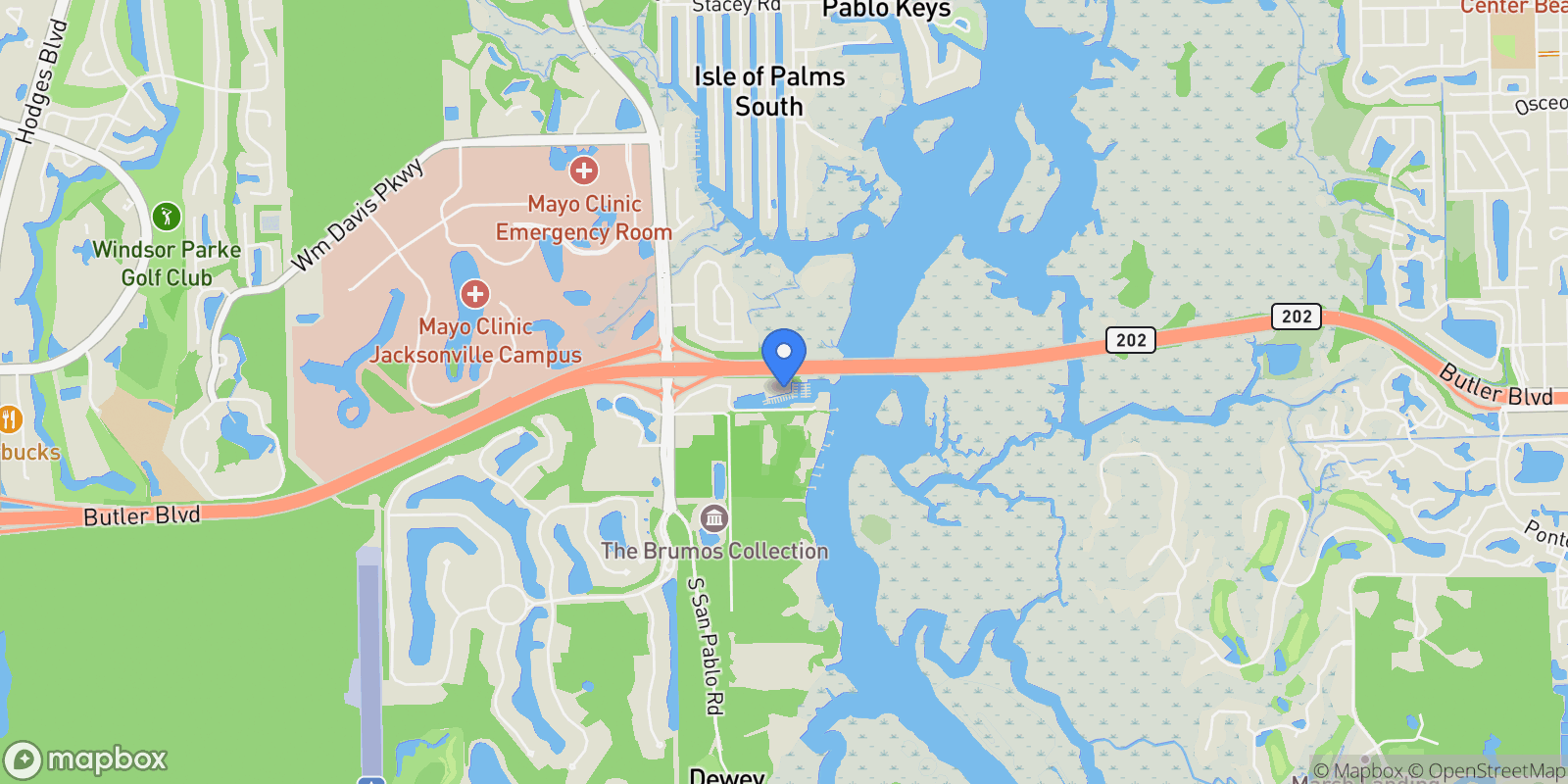 Map showing 14402 MARINA SAN PABLO Place 201, Jacksonville, Florida, United States.