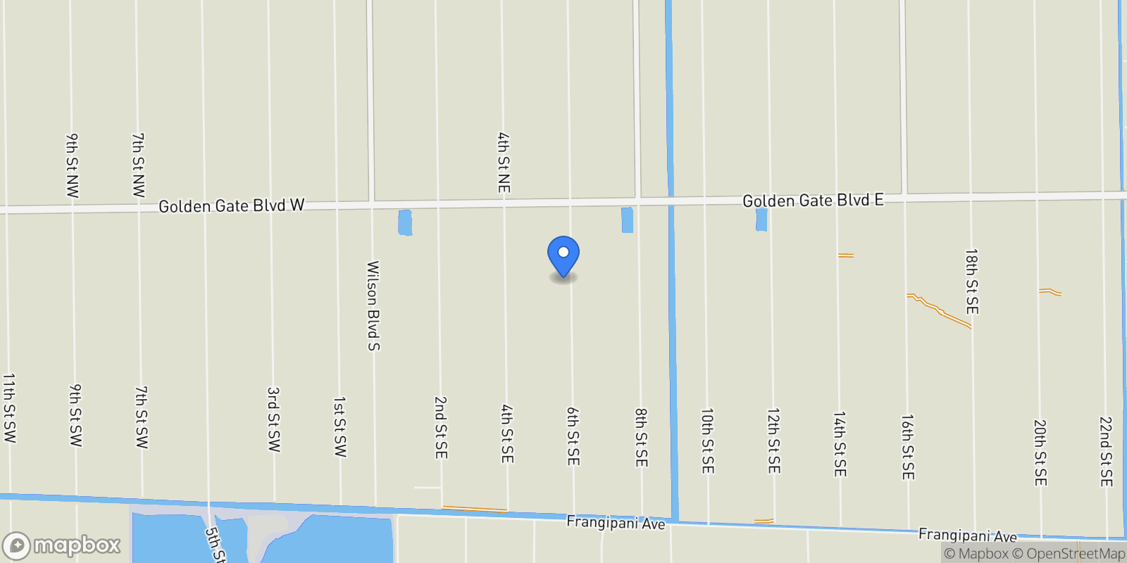 Map showing 235 6th Street SE, Naples, FL 34117, Naples, Florida, United States.