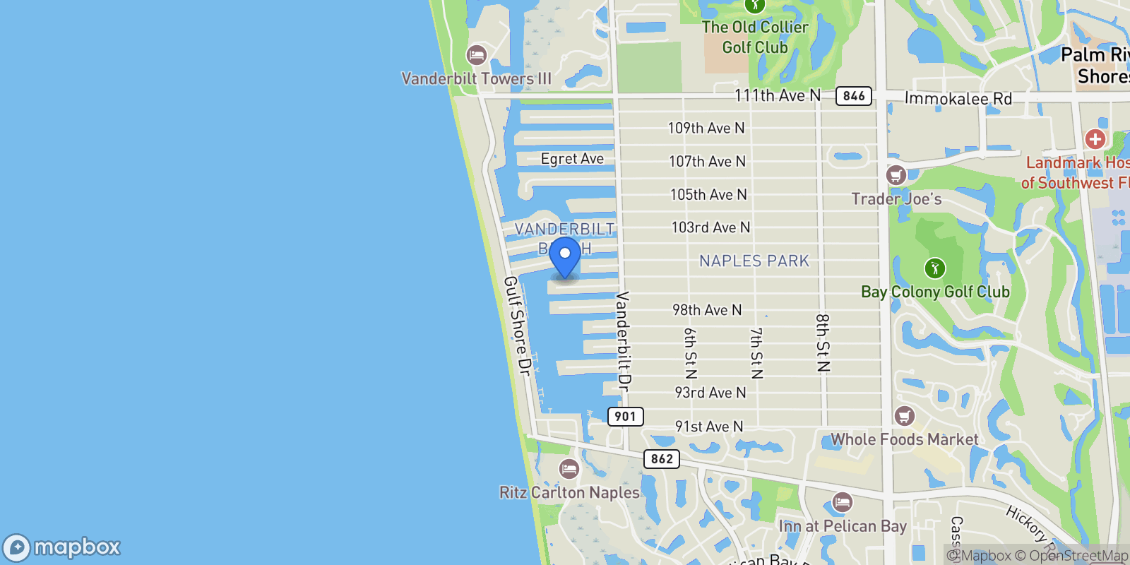 Map showing 273 Trade Winds Avenue, Naples, FL 34108, Naples, Florida, United States.