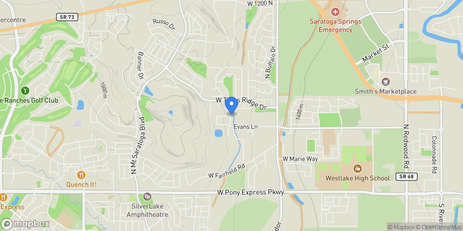 Map showing 478 N PINNACLE LN 5, Saratoga Springs, Utah, United States.