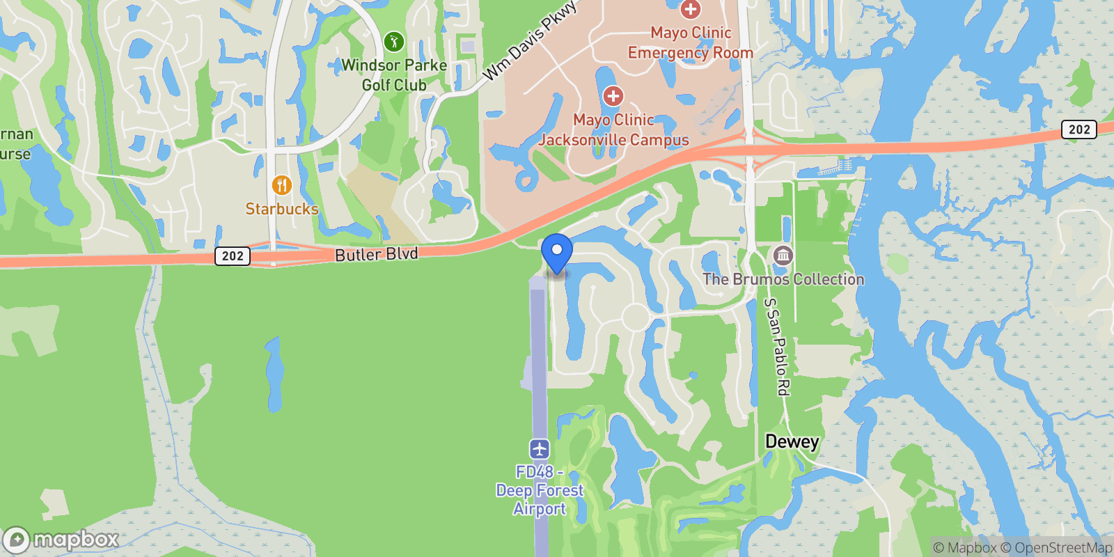 Map showing 5275 BENTPINE COVE Road, Jacksonville, Florida, United States.