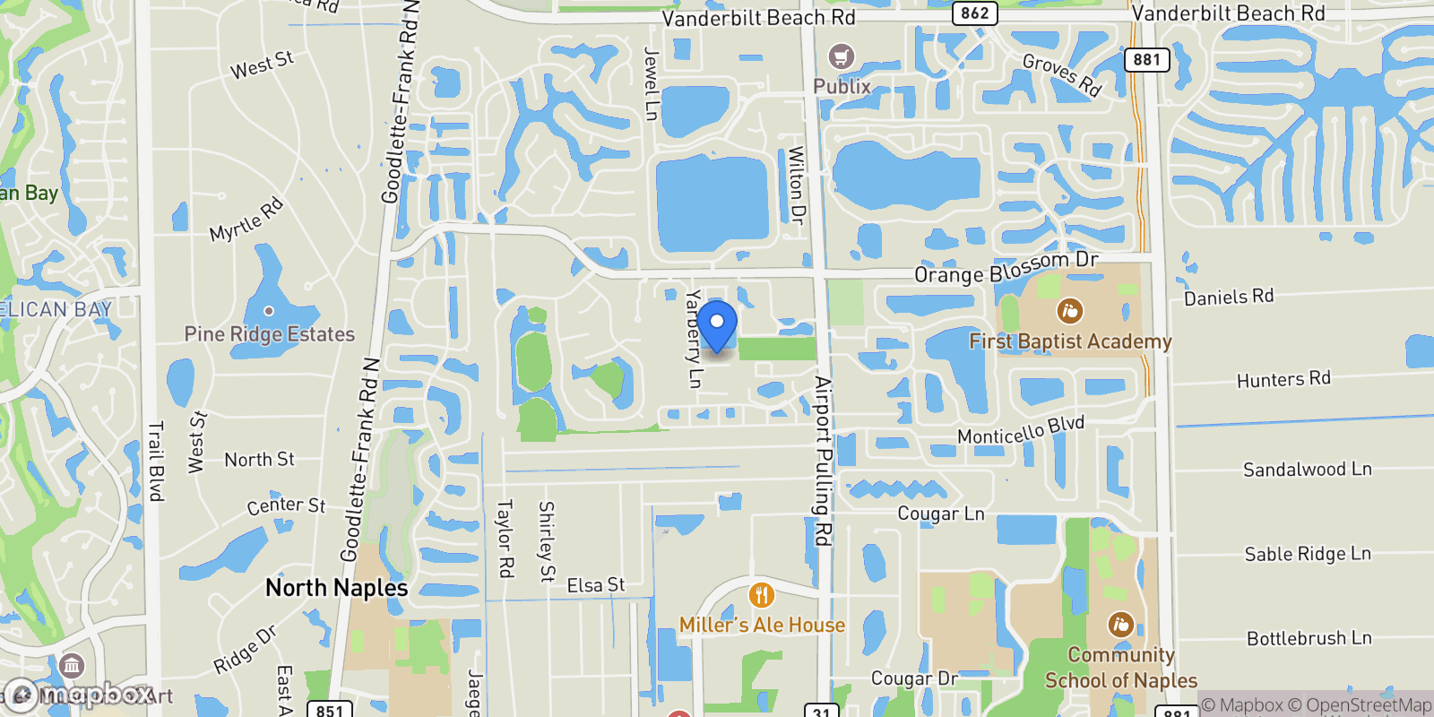 Map showing 2337 Anthony Court, Naples, FL 34109, Naples, Florida, United States.