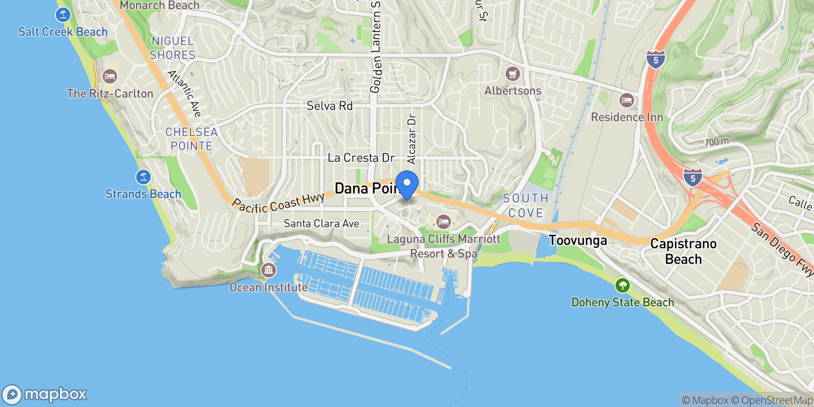 Map showing 34300 Lantern Bay 80, Dana Point, California, United States.