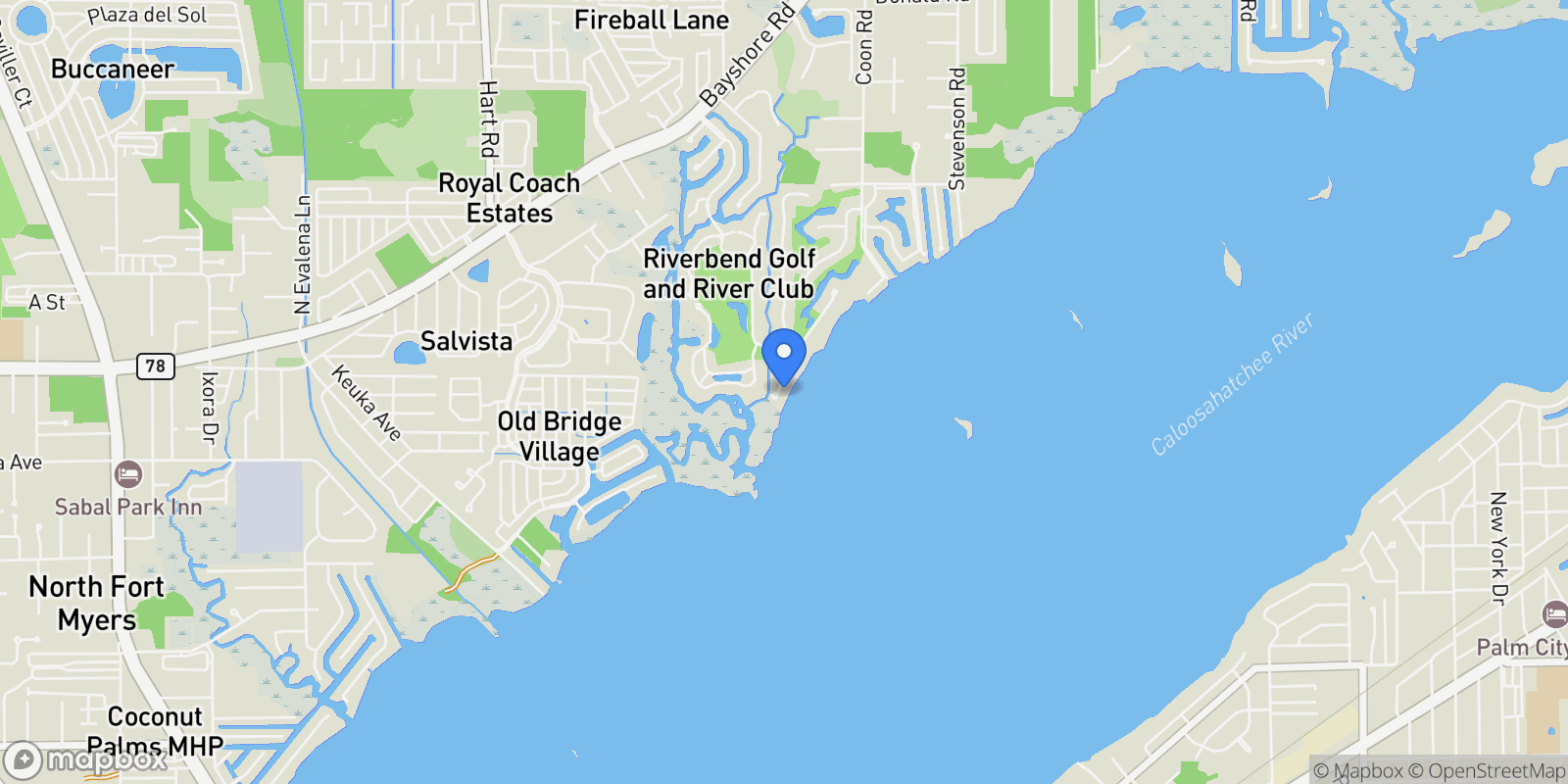 Map showing 6140 River Shore Ct, North Fort Myers, FL 33917, North Fort Myers, Florida, United States.