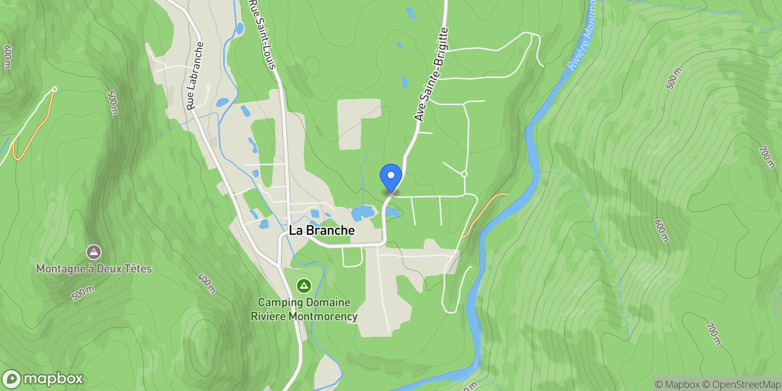Map showing Rue du Cormoran, Sainte-Brigitte-de-Laval, Quebec, Canada.