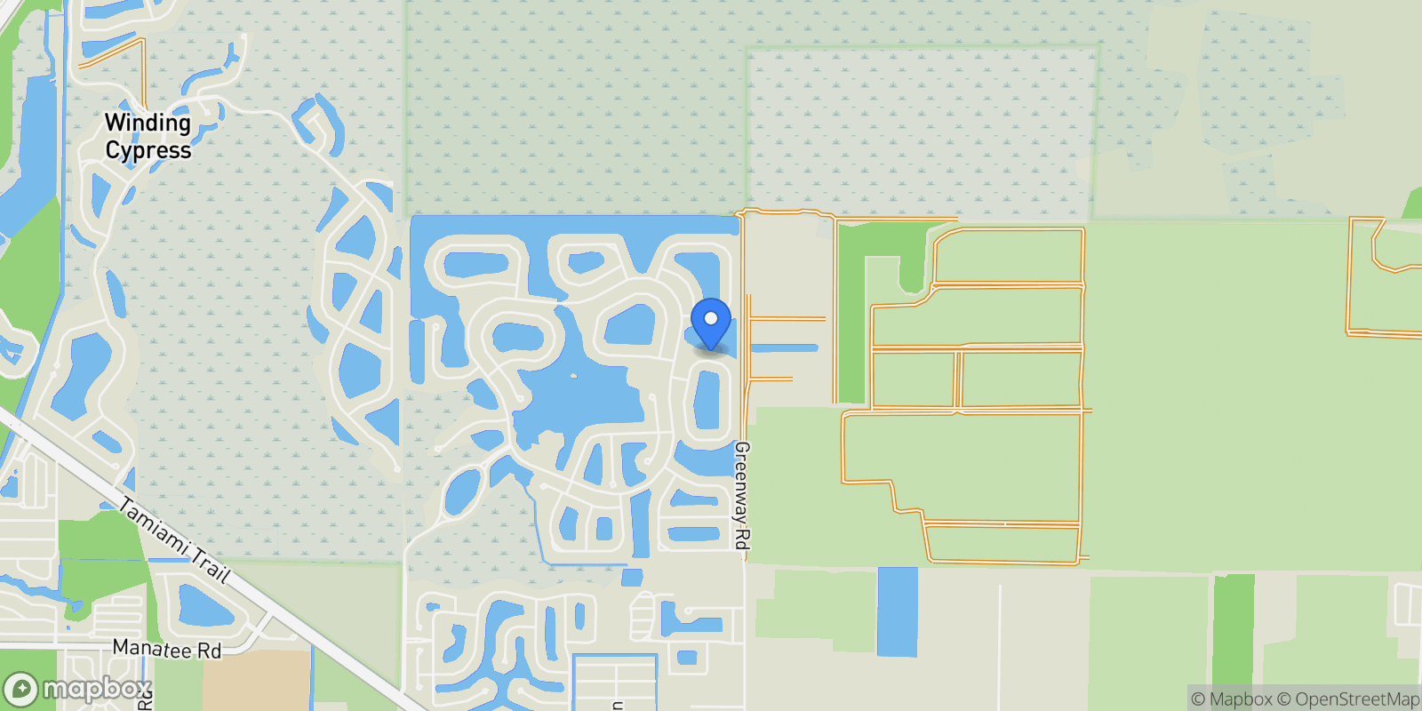 Map showing 14595 Edgewater Circle, Naples, FL 34114, Naples, Florida, United States.