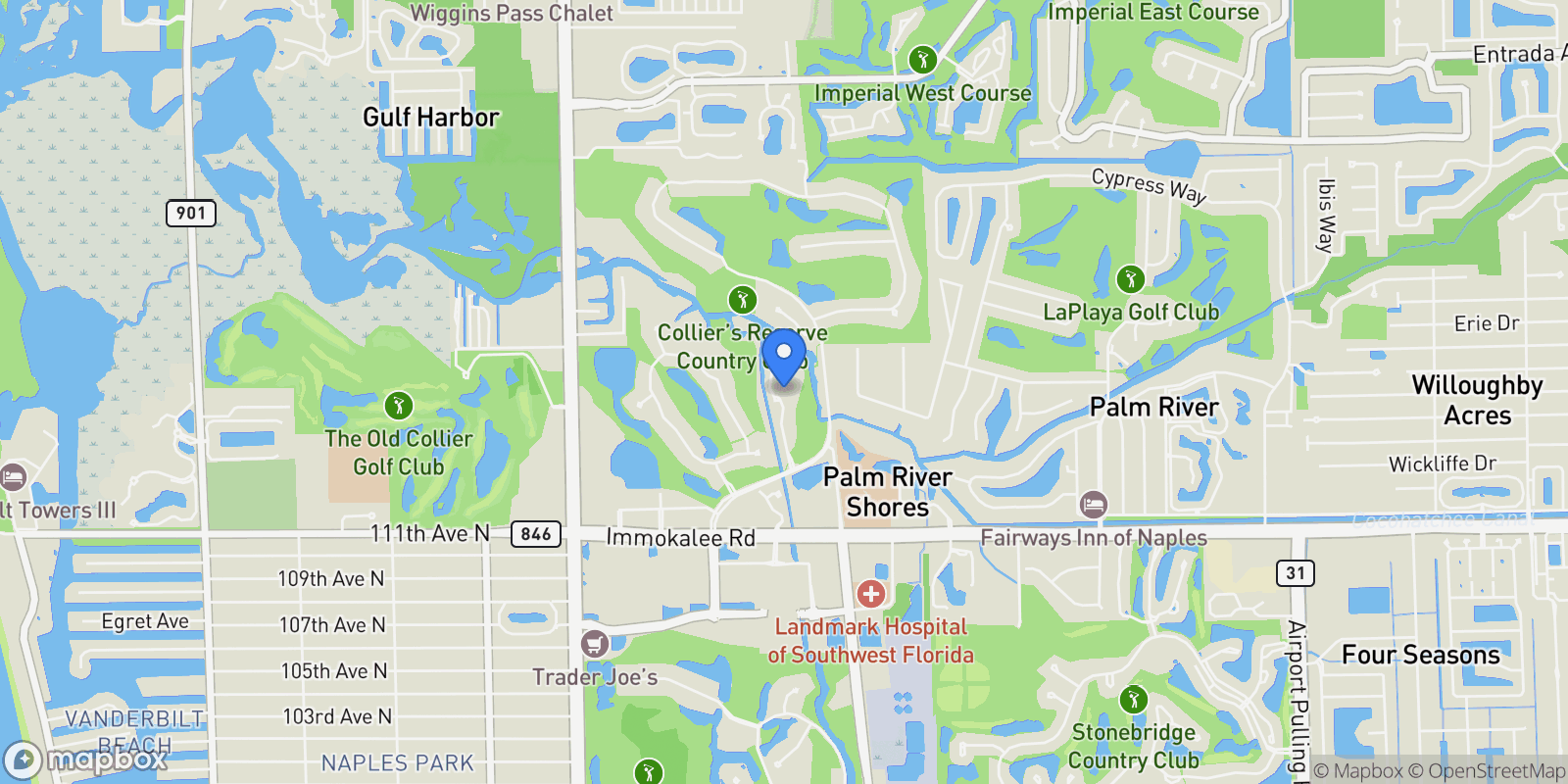 Map showing 1182 Dimock Lane, Naples, FL 34110, Bonita Springs, Florida, United States.