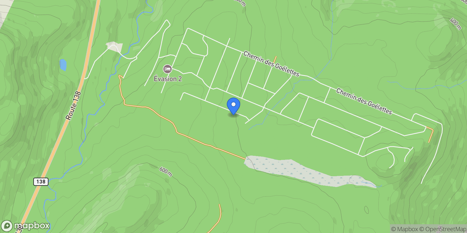 Map showing 24 Ch. de la Ste-Berthe, Petite-Rivière-Saint-François, Quebec, Canada.