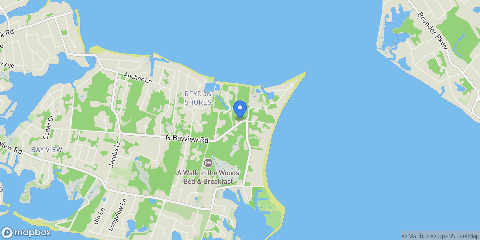 Map showing 11195 N Bayview Road, Southold, NY 11971, Southold, New York, United States.