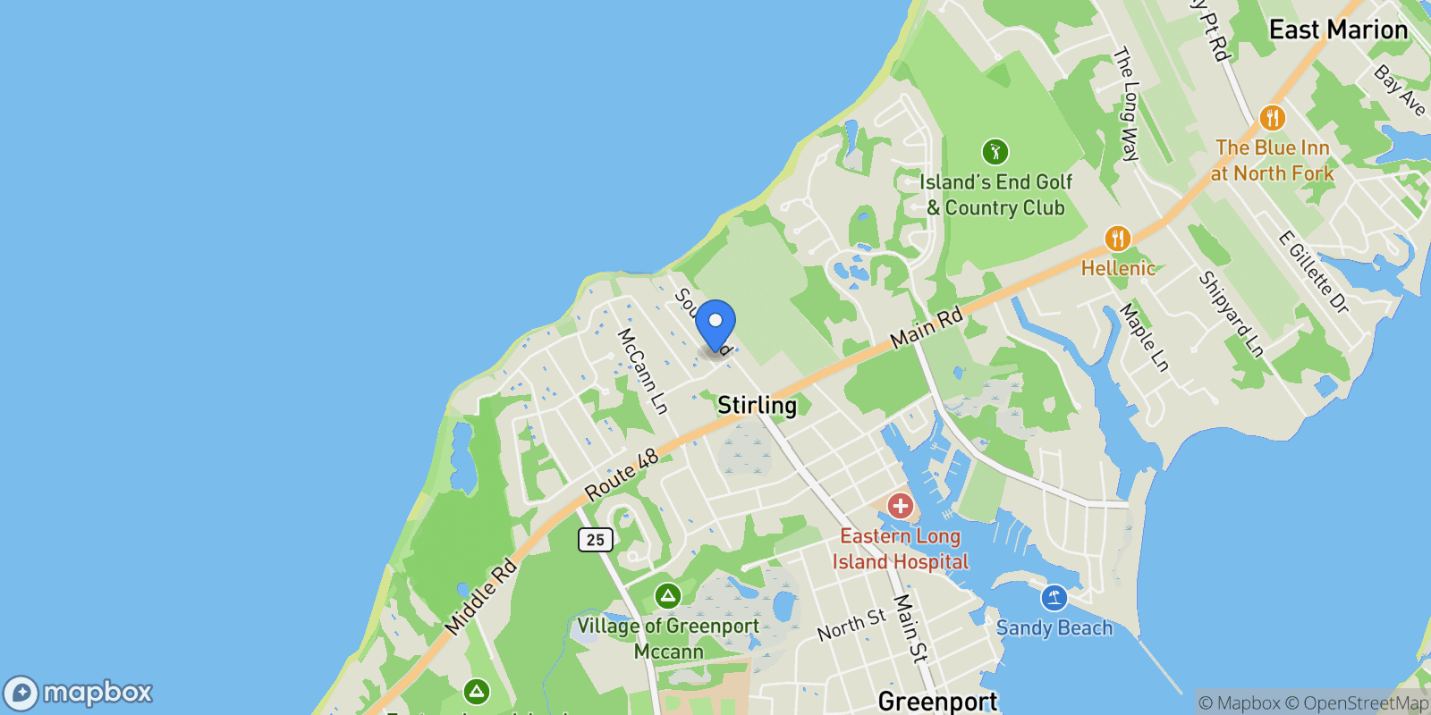 Map showing 130 Sunset Lane , Greenport, NY 11944, Greenport West, New York, United States.