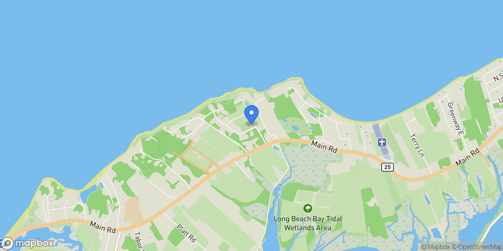 Map showing 150 N Hillcrest Dr. , Orient, NY 11957, Orient, New York, United States.