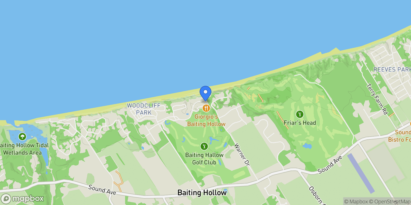 Map showing 104 Fox Hill Drive , Baiting Hollow, NY 11933, Calverton, New York, United States.