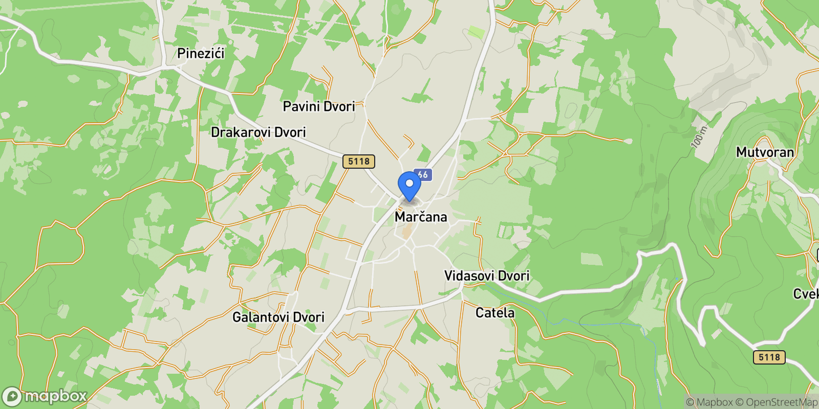 Map showing Marčana, Croatia, Marcana, Istria County, Croatia.