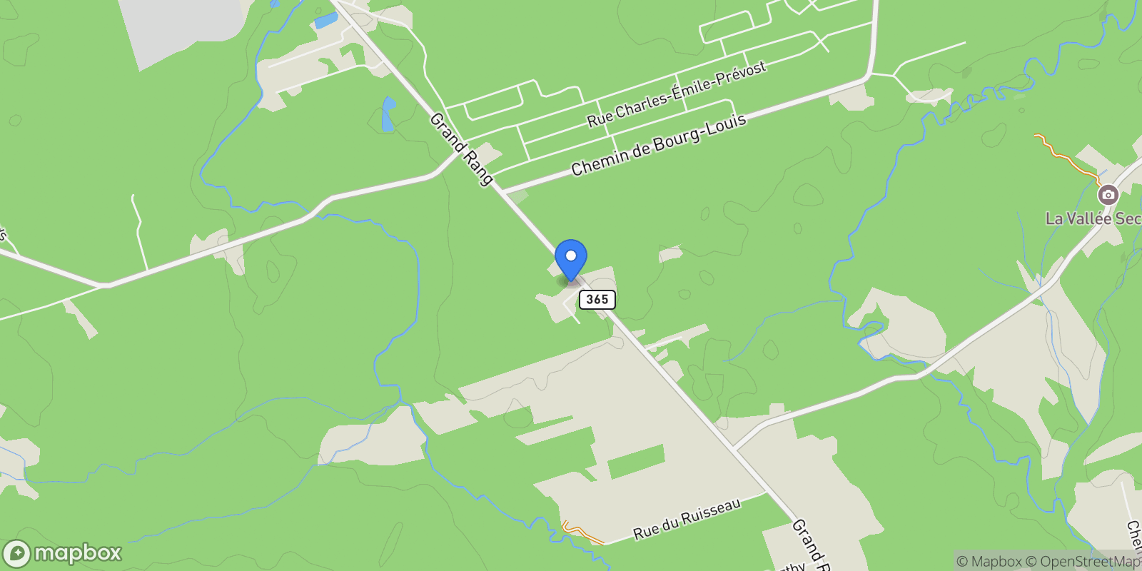 Map showing 2550 Grand Rang, St-Raymond, Quebec, Canada.