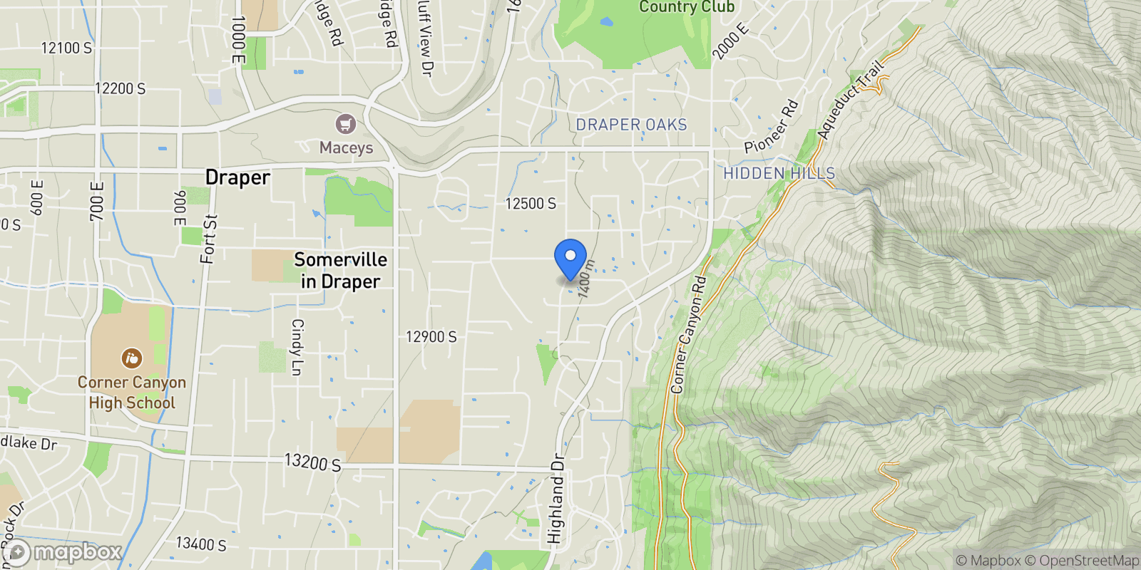 Map showing 12763 S MOOSE HOLLOW DR E, Draper, UT 84020, Draper, Utah, United States.