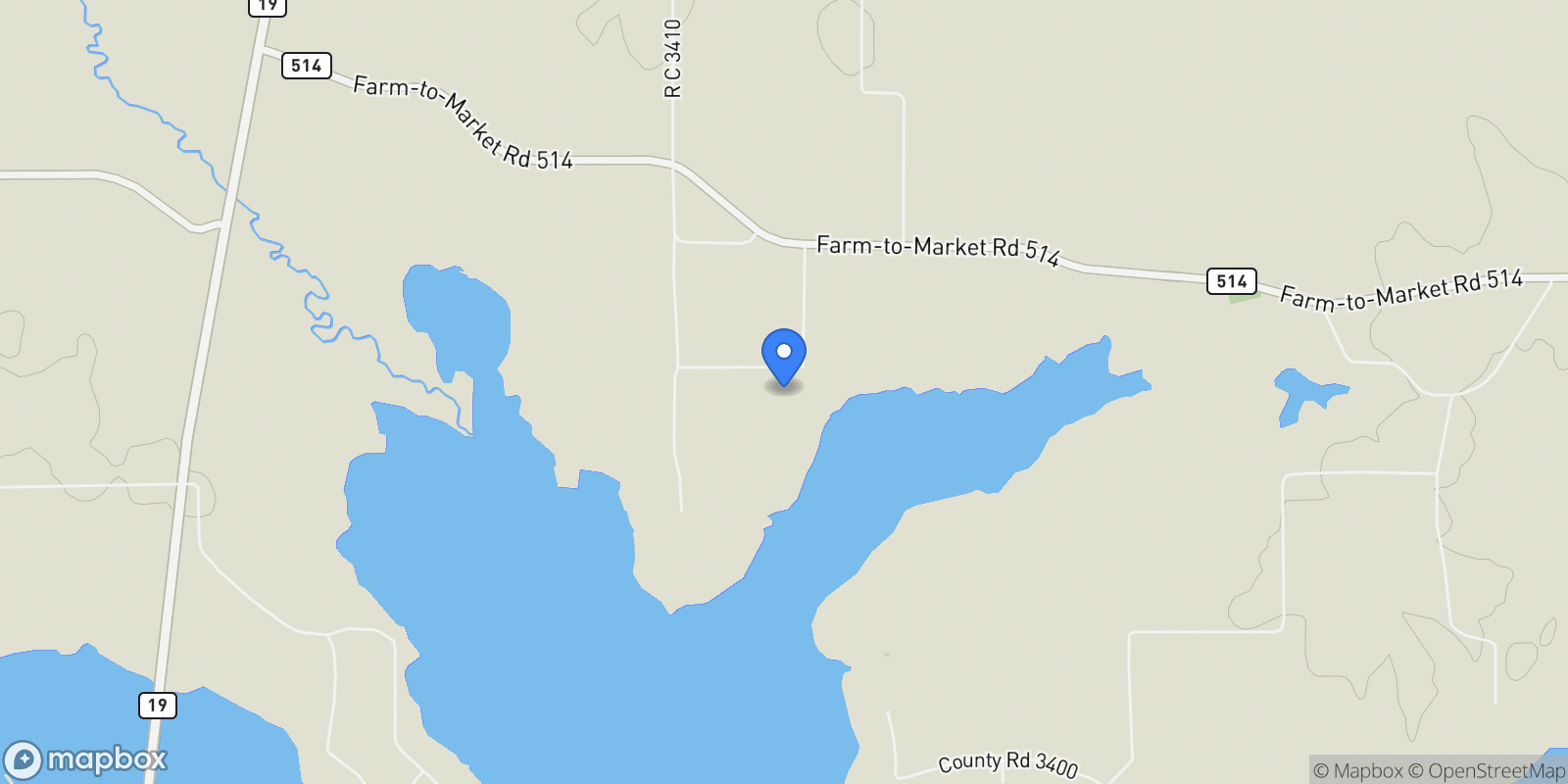 Map showing 371 Private Road 7327, Lone Oak, Texas, United States.