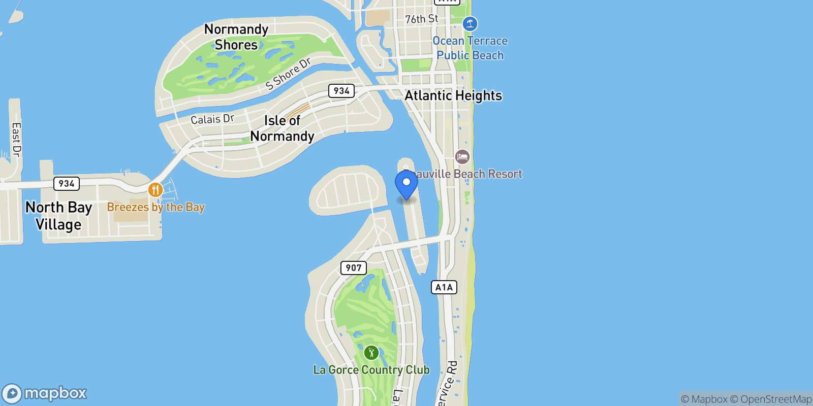 Map showing 6480 Allison Rd, Miami Beach, Florida, United States.