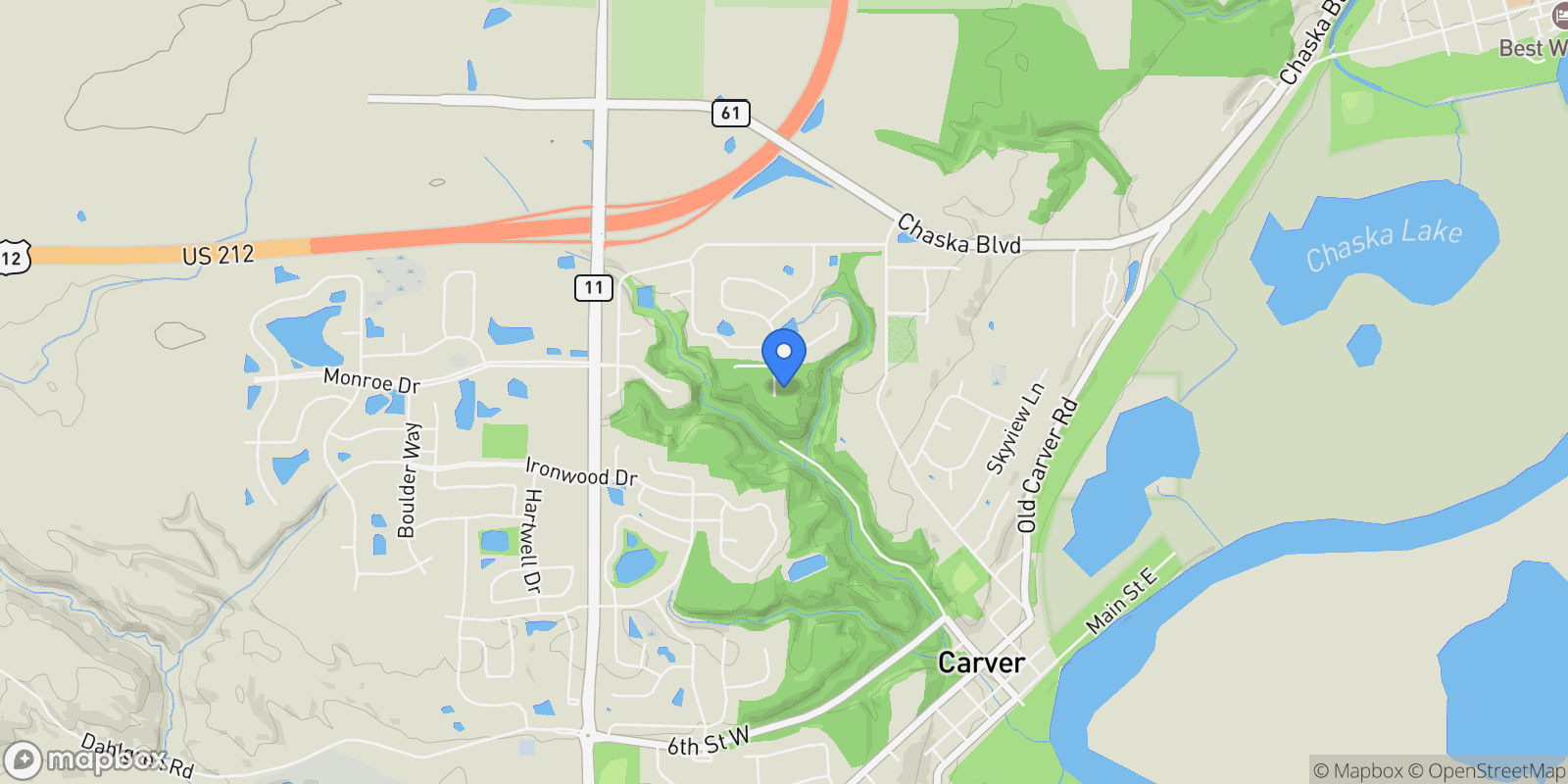 Map showing 2013 Mulberry Lane , Carver, MN 55315, Carver, Minnesota, United States.