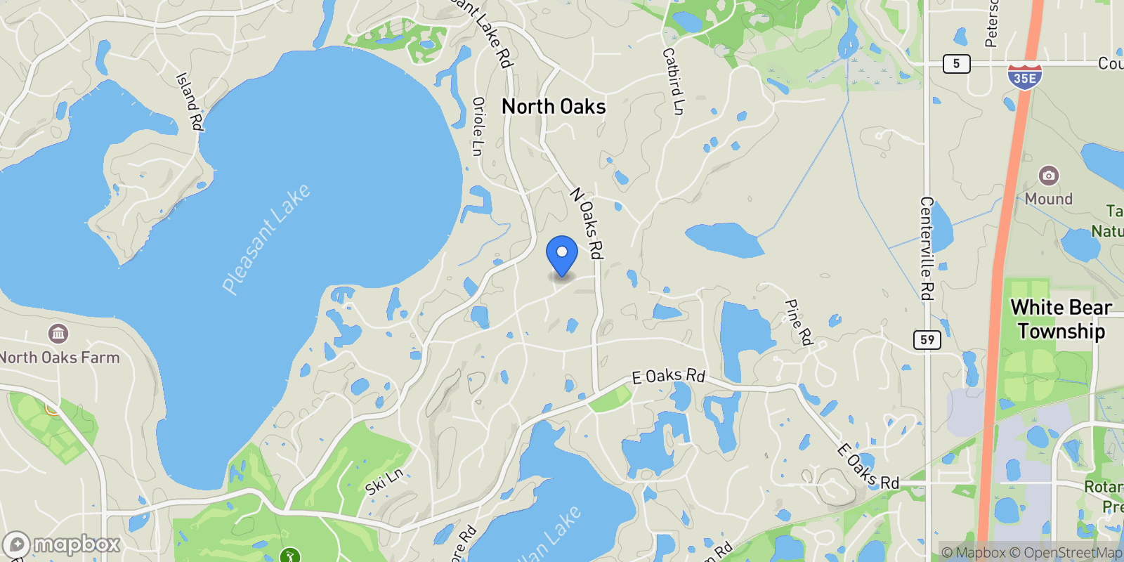 Map showing 8 Woodhill Lane , North Oaks, MN 55127, North Oaks, Minnesota, United States.