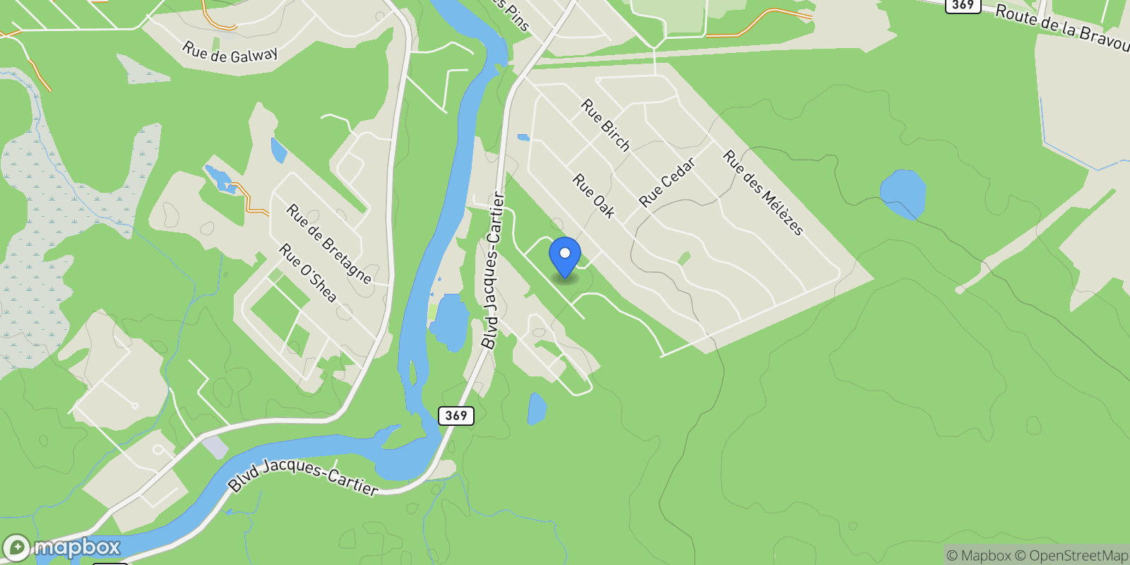 Map showing 14 Rue Mainguy, Shannon, Quebec, Canada.