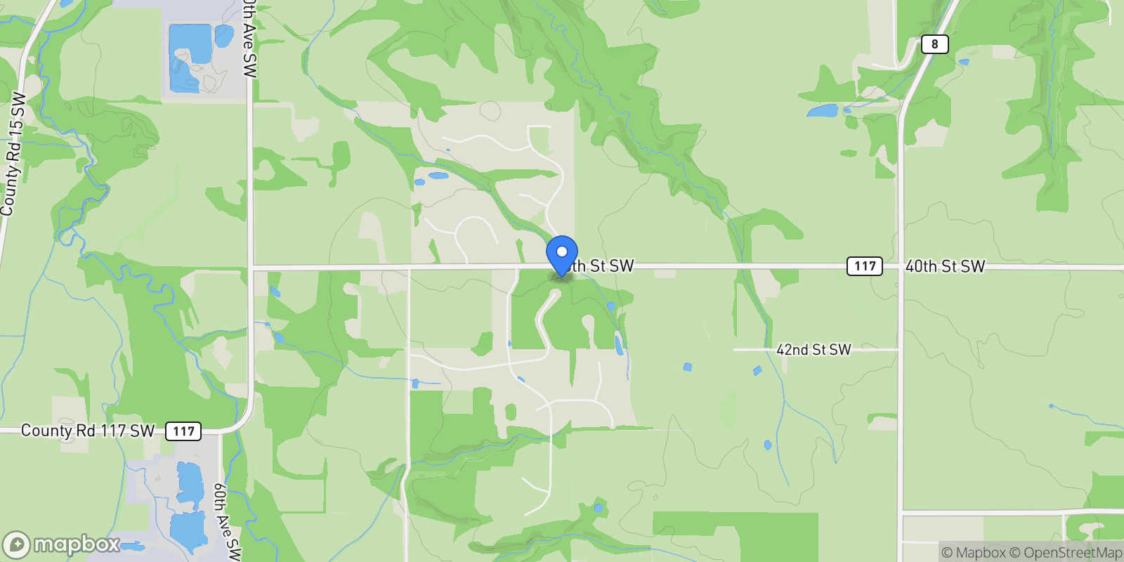 Map showing 5010 Millie Road SW , Rochester, MN 55902, Rochester, Minnesota, United States.