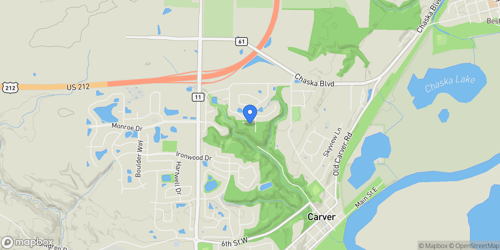 Map showing 1907 Brookeview Court , Carver, MN 55315, Carver, Minnesota, United States.